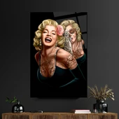 Marilyn Monroe Cam Tablo | Hediyelik, Dekoratif, Ofis, Mutfak - 6
