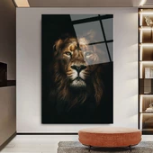 Aslan Cam Tablo | Hediyelik, Dekoratif, Ofis, Mutfak - 4