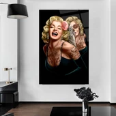 Marilyn Monroe Cam Tablo | Hediyelik, Dekoratif, Ofis, Mutfak - 7