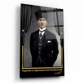 Atatürk Cam Tablo | Hediyelik, Dekoratif, Ofis, Mutfak - 1