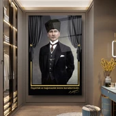 Atatürk Cam Tablo | Hediyelik, Dekoratif, Ofis, Mutfak - 6