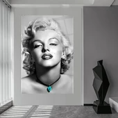Marilyn Monroe Cam Tablo | Hediyelik, Dekoratif, Ofis, Mutfak - 4