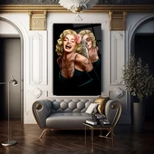 Marilyn Monroe Cam Tablo | Hediyelik, Dekoratif, Ofis, Mutfak - 4