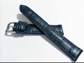 Fado &Her Saate Uyumlu Hakiki Deri Saat Kordonu 18 mm (141) Mavi - 1