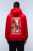 Unisex Baskılı Kapşonlu 3 İplik Hoodie Sweathirt  fm1.19KA - 1