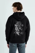 Unisex Baskılı Kapşonlu 3 İplik Hoodie Sweathirt  fm1.11SA - 1