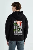 Unisex Baskılı Kapşonlu 3 İplik Hoodie Sweathirt  fm1.19SA thumbnail 1