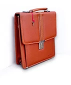 Dikey Deri Evrak Çantası Anahtar Kilitli A4 Uyumlu 8683255013685 - 9