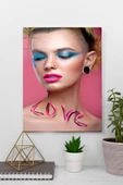 Love Kadın Cam Tablo  | Hediyelik, Dekoratif, Ofis, Mutfak - 1