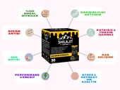 SHİLAJİT  TAKVİYE EDİCİ GIDA %100 Saf Shilajit 30'lu sachet  Ithal Shilajit +9 zengin çeşit 300 mg - 3