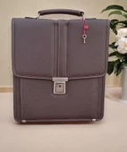 Dikey Deri Evrak Çantası Anahtar Kilitli A4 Uyumlu 8683255013685 - 5