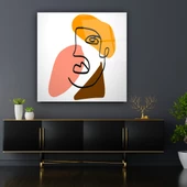 Minimal Portreler Cam Tablo | Hediyelik, Dekoratif, Ofis, Mutfak thumbnail 5