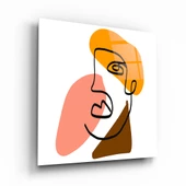 Minimal Portreler Cam Tablo | Hediyelik, Dekoratif, Ofis, Mutfak thumbnail 1