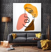 Minimal Portreler Cam Tablo | Hediyelik, Dekoratif, Ofis, Mutfak thumbnail 4