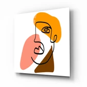 Minimal Portreler Cam Tablo | Hediyelik, Dekoratif, Ofis, Mutfak thumbnail 2