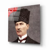 Atatürk Cam Tablo | Hediyelik, Dekoratif, Ofis, Mutfak - 2