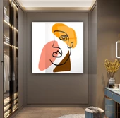 Minimal Portreler Cam Tablo | Hediyelik, Dekoratif, Ofis, Mutfak thumbnail 7