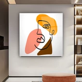 Minimal Portreler Cam Tablo | Hediyelik, Dekoratif, Ofis, Mutfak thumbnail 6
