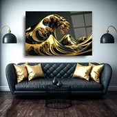 Dalga Cam Tablo | Hediyelik, Dekoratif, Ofis, Mutfak - 4