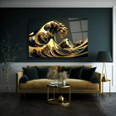 Dalga Cam Tablo | Hediyelik, Dekoratif, Ofis, Mutfak - 6