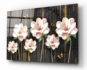 Çiçekler Cam Tablo | Hediyelik, Dekoratif, Ofis, Mutfak thumbnail 2