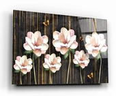 Çiçekler Cam Tablo | Hediyelik, Dekoratif, Ofis, Mutfak thumbnail 1