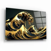 Dalga Cam Tablo | Hediyelik, Dekoratif, Ofis, Mutfak - 1