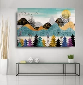 Soyut Manzara Cam Tablo | Hediyelik, Dekoratif, Ofis, Mutfak thumbnail 5