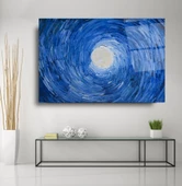 Soyut Mavi Cam Tablo | Hediyelik, Dekoratif, Ofis, Mutfak thumbnail 6