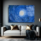 Soyut Mavi Cam Tablo | Hediyelik, Dekoratif, Ofis, Mutfak thumbnail 5