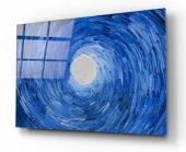 Soyut Mavi Cam Tablo | Hediyelik, Dekoratif, Ofis, Mutfak thumbnail 2