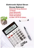 Elektronik Hesap Makinesi 14 Haneli  Temel Matematik Bellek Fonksiyonu  Yüzde Hesaplama Key Torch - 1