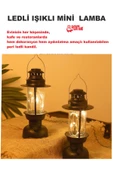 Led Mini Lamba Parti , Ev, Bahçe, Restorantlarda Hem Dekorasyon Hem Aydınlatma Fener Kamp Retro Tarz - 2