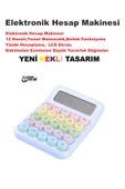 Yeni Tasarım  Renkli Büyük Düğme Elektronik Hesap Makinesi 14 Haneli  Temel Matematik  Yüzde Hesap - 1