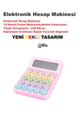 Yeni Tasarım  Renkli Büyük Düğme Elektronik Hesap Makinesi 14 Haneli  Temel Matematik  Yüzde Hesap - 2