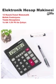 Elektronik Hesap Makinesi  12 Haneli  Temel Matematik  Bellek Fonksiyonu  Yüzde Hesaplama - 1