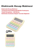 Yeni Tasarım  Renkli Büyük Düğme Elektronik Hesap Makinesi 14 Haneli  Temel Matematik  Yüzde Hesap - 3