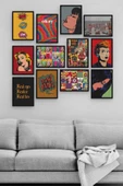 Pop Art 12 Parça Ahşap Mdf Tablo Zlltb215 - 1