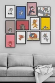Tom Ve Jerry 12 Parça Ahşap Mdf Tablo Zlltb236 - 1