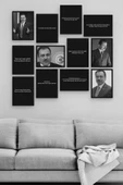 Muhsin Yazıcıoğlu 12 Parça Ahşap Mdf Tablo Zlltb281 - 1
