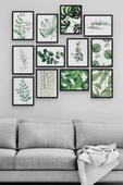 Yaprak 12 Parça Ahşap Mdf Tablo Zlltb240 - 1