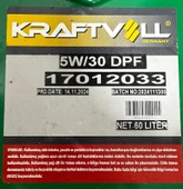 KRAFTVOLL 5W30 DPF PARTİKÜLLÜ MOTOR YAĞ AÇIK ÇOK AL AZ ÖDE! - 2