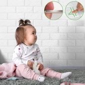 Renkli Duvarlar Ekoslim 70x77cm 1 Adet Yapışkanlı Silinebilir Ofis Salon Kaplama Sünger 2mm Duvar Paneli Kağıdı thumbnail 4