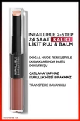 Loreal Paris Infaillible 2-step 24 Saat Kalıcı Likit Ruj & Balm - 101 Everlasting Paris - 2