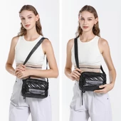 21K Barcelona Parlak Kumaş Askılı Kadın Postacı Çantası 3256 thumbnail 12