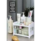 ModaCar Organizer 2 Katlı Raf Mutfak Rafı Banyo Ofis Masa Rafı - 1
