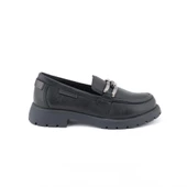 MAMMAMİA 24KA-3235 KALIN TABAN KADIN DERİ LOAFER AYAKKABI - 7