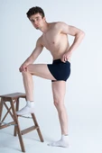 Mercan Erkek Çok Renkli 3'lü Likralı Pamuklu Boxer (SİYAH LACİVERT PERFECTION) - 5