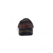 İskoç Tartan Desen Şapka Kahverengi - 3