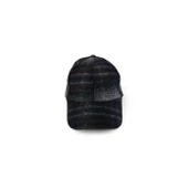 İskoç Tartan Desen Şapka Siyah - 3